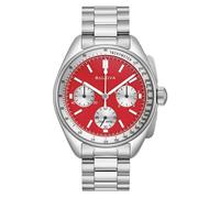 Bulova Herren Armbanduhr 96K115 LUNAR PILOT Chronograph Edelstahl mit Wechselband