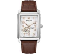 Bulova Herrenuhr 96A268 Classic Automatik 33 mm 3 ATM Lederband Braun/Roségold