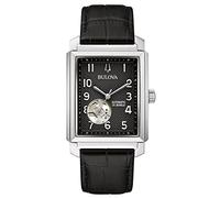 Bulova Herren Armbanduhr Automatic, mit Lederarmband, Gehäusegröße: 49x33 mm, 96A269
