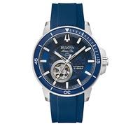 Bulova Herren Armbanduhr Automatic, mit Silikonarmband, Gehäusedurchmesser: 45 mm, 96A303