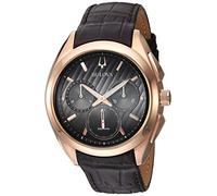 Bulova Herren Armbanduhr Chronograph Quarz Leder 97A124