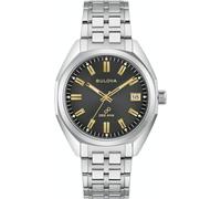 Bulova Herren Armbanduhr Jet Star mit silberfarbenem Edelstahlarmband, Gehäusedurchmesser: 40 mm, 96B415