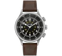 Bulova Herren Fashionuhr Military in der Farbe Mehrfarbig mit Lederarmband, Gehäusedurchmesser: 42 mm, 96A245