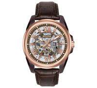 Bulova HerrenArmbanduhr Analog Automatik Leder 98A165