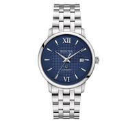 Bulova Herrenuhr Automatik Hudson Stahl/Blau 96B447