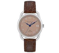 Bulova Joseph Commodore 96M154 Damenuhr, limitierte Auflage, automatisch, braunes Leder, 34,4 mm