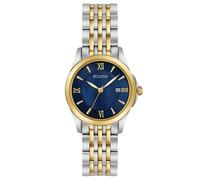 Bulova klassische Quarz-Damenuhr aus Edelstahl, zweifarbig (Modell: 98M124)