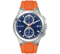 Bulova Marc Anthony Sportarmband Quarzuhr Edelstahl Saphirglas, Orange/Blau, Modern