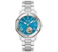 Bulova 98L317 Damenuhr Automatik Marine Star Stahl/Türkis