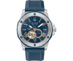 Bulova Marine Star Blau Herren Armbanduhr 98A282 Einheitsgröße
