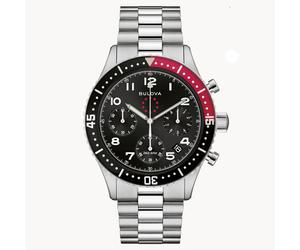Bulova Marine Star Heritage Herrenuhr Silber 98B451 Einheitsgröße
