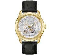 Bulova Men's Classic Sutton 4-Hand Automatic Watch, 24-Hour Sub Dial, Open Aperture, Self-Winding, Exhibition Caseback, Double Curved Mineral Crystal, Luminous Hands, 42mm
