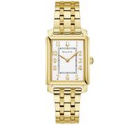Bulova Sutton 97L186 Armbanduhr, weißes Zifferblatt, goldfarben, 25 mm