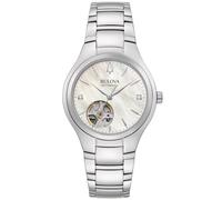 Bulova Armbanduhr Sutton Automatic 96P247 Damen Silber Edelstahlarmband 34 mm 3 bar