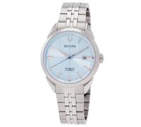 Bulova Herren-Automatikuhr Sutton 96B423 Edelstahlband 41 mm 3 bar Stahl/Hellblau