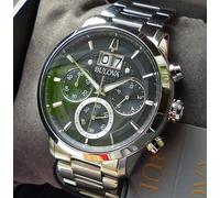 Bulova Sutton Big Date WR100 Chronograph Neu Box Papiere