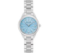 Bulova Damen-Armbanduhr Sutton 96P250 Quarz Stahl/Türkis
