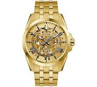 Bulova Shutton Automatik Gold Skelett Zifferblatt Herrenuhr 97A162