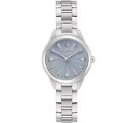 Bulova Sutton Lady Petite women's watch gray background 96P255 316L steel with diamonds