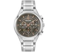 Bulova Curv Silber Herren Armbanduhr 96A298 Einheitsgröße