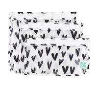 Bumkins Reisetasche, Kulturbeutel, Baby, TSA zugelassene Tasche, Reißverschlusstasche, Quart Größe konform, transparente Seite, Wickeltasche Organisation, Make-up, Zubehör, 3 Stück