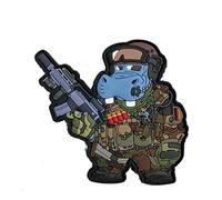 Bundeswehr Hippo #2 lustiger Morale Patch mit Hakenklett für Soldaten