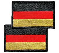 BUNDESWEHR LIEBE® 2 Stücke Deutschland Flaggen Patch Gestickt Abzeichen mit Klett I Deutsch Applikationen für Kleidung Taschen Rucksack Uniform Weste Hundegeschirr Militär Taktisch I Premium