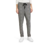 Betty & Co Damen Karo-Hose mit Bindegürtel 42, Black/Camel