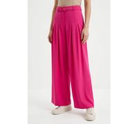 Bundfaltenhose BONPRIX, Damen, Gr. 38, N-Gr, pinklady, Obermaterial: 65% Polyester, 30% Viskose, 5% Elasthan, festlich, loose fit, Hosen, lockerer Schnitt, mit Elasthan-Anteil, inklusive Gürtel (23471