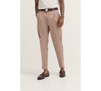 Bundfaltenhose BUGATTI, Herren, Gr. 33, Länge 32, beige (50, beige), 98% Baumwolle, 2% Elasthan, unifarben, loose fit, Hosen Bundfaltenhose, mit Satin-Stretch (45919126-33)