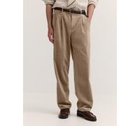 Bundfaltenhose BUGATTI "Relaxed Fit", Herren, Gr. 34, Länge 34, beige (40, beige), 77% Baumwolle, 22% Lyocell, 1% Elasthan, unifarben, relaxed fit, Hosen, Relaxed Fit Cord Baumwollmix (43789844-34) 40