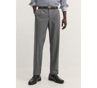 Bundfaltenhose BUGATTI "Soft superior touch", Herren, Gr. 36, Länge 30, grau (250, grau), 63% Polyester, 33% Viskose, 4% Elasthan, unifarben, relaxed fit, Hosen, Elio Relaxed Fit Flanelloptik (2224364
