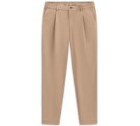 Bundfaltenhose BUGATTI "Tapered Fit", Damen, Gr. 36, Länge 32, beige (30, beige), 88% Polyamid, 12% Elasthan, unifarben, gerade, unten schmal, Hosen Bundfaltenhose, mit Flexcity Performance Stretch (9