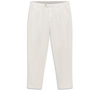 Bundfaltenhose BUGATTI "Tapered Fit", Herren, Gr. 34, Länge 32, 20, ecru, 98% Baumwolle, 2% Elasthan, unifarben, gerade, unten schmal, Hosen, aus Baumwoll-Stretch (23602955-34) 20, ecru