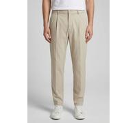 Bundfaltenhose CALVIN KLEIN "SATEEN STRETCH TAPERED PLEAT", Herren, Gr. 32, Länge 34, grau (aluminum), Satin, Obermaterial: 98% Baumwolle, 2% Elasthan, unifarben, regular fit knöchellang, Hosen Bundfa