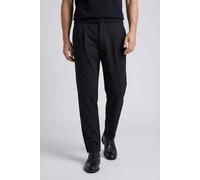 Bundfaltenhose CALVIN KLEIN "TAPERED TECH KNIT PLEATED PANT", Herren, Gr. 33, N-Gr, schwarz, Web, Obermaterial: 69% Viskose, 27% Polyamid, 4% Elasthan, unifarben, regular fit lang, Hosen, Regular fit 