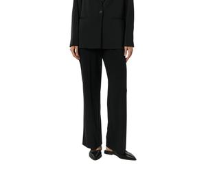 Bundfaltenhose COMMA, Damen, Gr. 36, N-Gr, schwarz, Web, Obermaterial: 50% Viskose, 42% Polyamid, 8% Elasthan, unifarben, normal lang, Hosen, mit Viskose und Stretch (73944538-36) schwarz