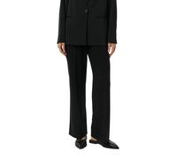 Bundfaltenhose COMMA, Damen, Gr. 38, N-Gr, schwarz, Web, Obermaterial: 50% Viskose, 42% Polyamid, 8% Elasthan, unifarben, normal lang, Hosen Bundfaltenhose, mit Viskose und Stretch (73944538-38)