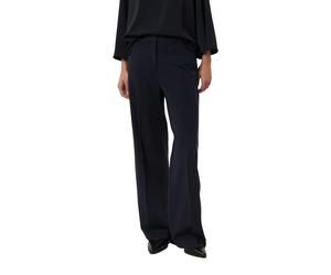 Bundfaltenhose COMMA, Damen, Gr. 42, N-Gr, blau (navy), Web, Obermaterial: 50% Viskose, 42% Polyamid, 8% Elasthan, unifarben, normal lang, Hosen, mit Viskose und Stretch (46751119-42) navy