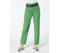Bundfaltenhose CREATION L, Damen, Gr. 25, Kurzgrößen, grün (apfel), 63% Lyocell, 37% Polyester, unifarben, lang, Hosen (12493501-25) apfel