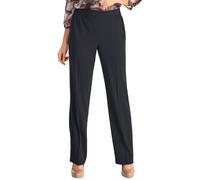 Bundfaltenhose, Damen, Gr. 36, N-Gr, schwarz, Stoff, Obermaterial: 97% Polyester, 3% Elasthan, HERMANN LANGE COLLECTION, unifarben, normal, Hosen Bundfaltenhose, mit elastischem Bund (42872310-36)