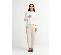 Bundfaltenhose im Barrel-Fit M white stone