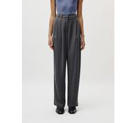 Bundfaltenhose LEGER "Kora, LeGer by Lena Gercke", Damen, Gr. 42, N-Gr, dunkelgrau, Web, Obermaterial: 100% Polyester, regular fit lang, Hosen, Regular fit (50893501-42) dunkelgrau