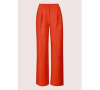 Bundfaltenhose MADELEINE "Hose Weite Leinenhose mit Bundfalten", Damen, Gr. 22, N + K Gr, orange (blutorange), Obermaterial: 100% Leinen LI., Hosen (47917131-22) blutorange