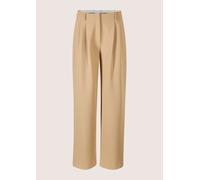 Bundfaltenhose MADELEINE "Palazzohose Palazzohose mit weitem Bein", Damen, Gr. 38, N-Gr, beige, Obermaterial: 68% Polyester PES. 14% Viskose CV. 7% Lyocell CLY. 7% Wolle mw. 4% Elasthan EL., Modern, H