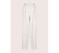 Bundfaltenhose MADELEINE "Palazzohose Weite Bundfaltenhose mit Formbund", Damen, Gr. 38, N-Gr, weiß (wollweiß, melange), Obermaterial: 62% Polyester PES. 26% Viskose CV. 9% Wolle WO. 3% Elasthan EL.,