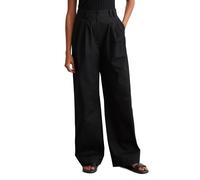 Bundfaltenhose MARC O'POLO, Damen, Gr. 38, N-Gr, schwarz, Twill, Obermaterial: 97% Baumwolle, 3% Elasthan, lang, Hosen Bundfaltenhose, weit, aus Twill, Allrounder (40200806-38)