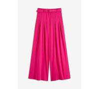 Bundfaltenhose BONPRIX, Damen, Gr. 44, N-Gr, pinklady, Obermaterial: 65% Polyester, 30% Viskose, 5% Elasthan, festlich, loose fit, Hosen, lockerer Schnitt, mit Elasthan-Anteil, inklusive Gürtel (23471