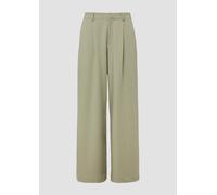 Bundfaltenhose mit weitem Bein | QS x Vanessa Mai 44/32 Grün 2173765.7297.44_32