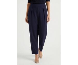Bundfaltenhose RICHROYAL, Damen, Gr. XS, N-Gr, midnight blau, Jersey, Obermaterial: 51% Modal, 42% Polyester, 7% Elasthan, knöchellang, Hosen, im Barrel-Fit (90954164-XS) midnight blau